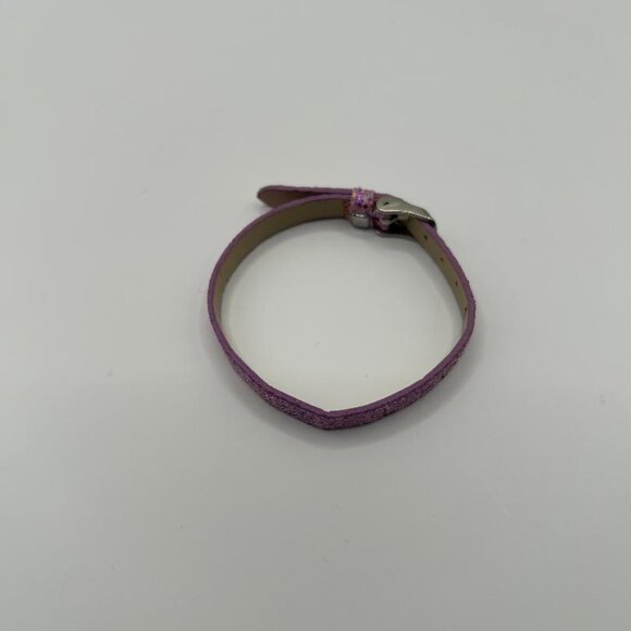 Faux Leather Adjustable Bracelet in Shimmery Lavender - Picture 6 of 6